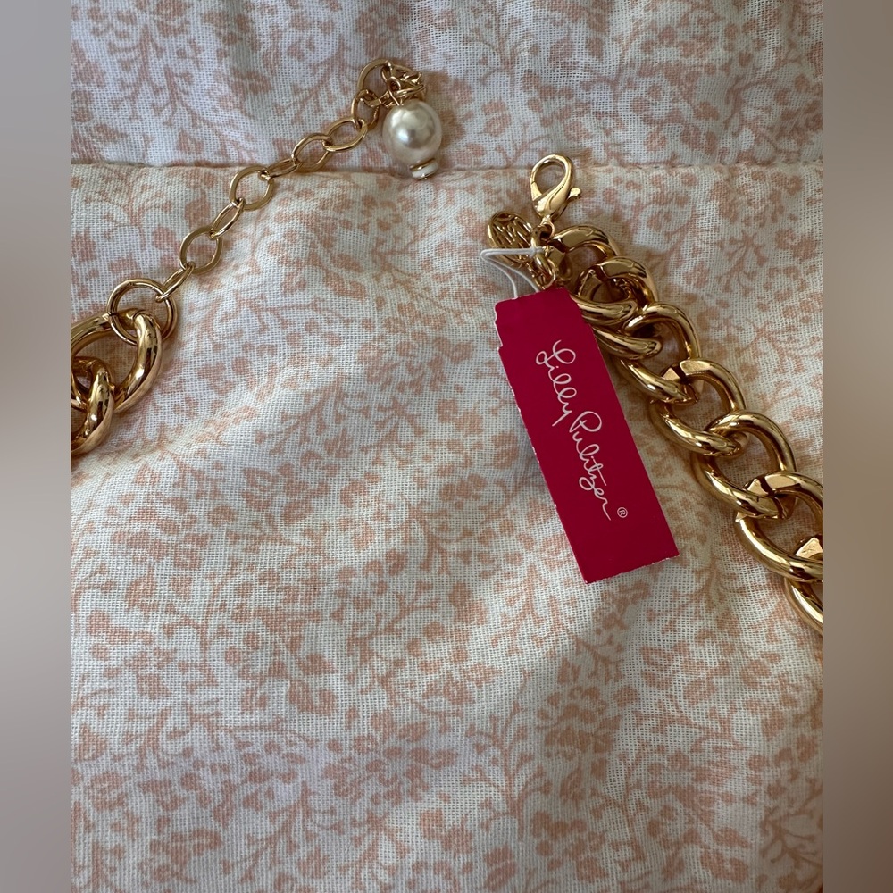 Lilly Pulitzer Gold Necklace with Pearls - Picture 3 of 6